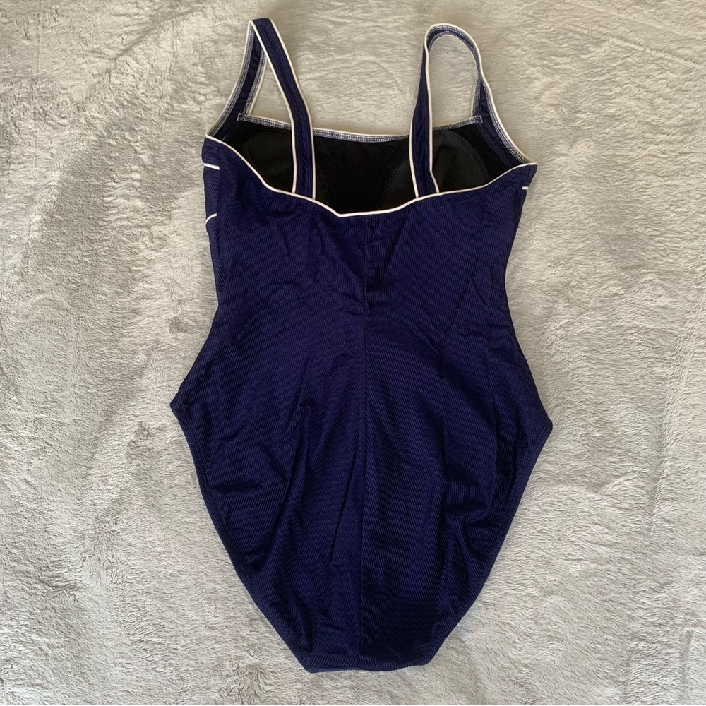 Vintage Cole of California Blue Swimsuit One Piece Pinup Bathing Suit Nautical - Picture 2 of 7